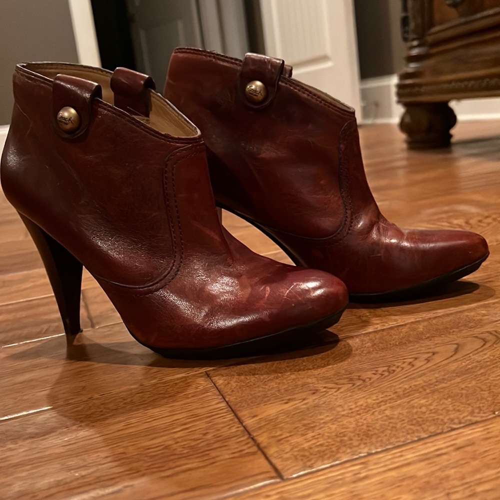 Coach leather bootie